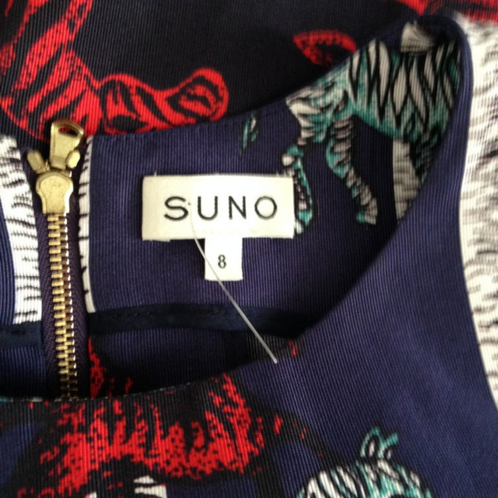 Suno blue Zebra Kanga print dress - Picture 5 of 5